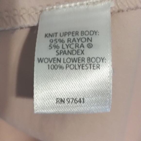 J. Jill Wearever Rosewater Mix Media Tunic 3/4 Sleeve Flowy Soft Pink  Blouse S - Picture 8 of 12